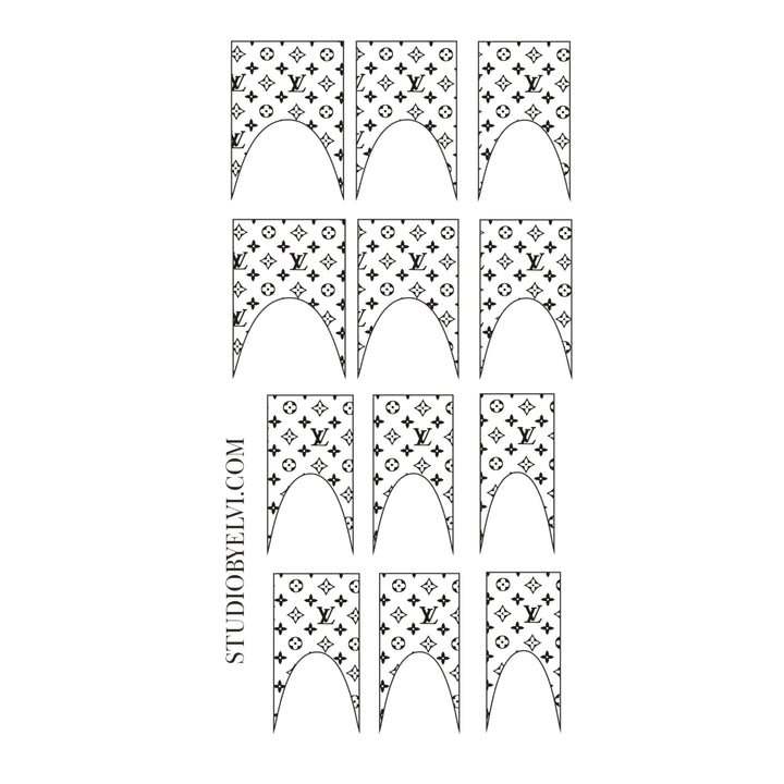 FRENCH 2| L. MONOGRAM BLACK | TRANSPARENT BACKGROUND