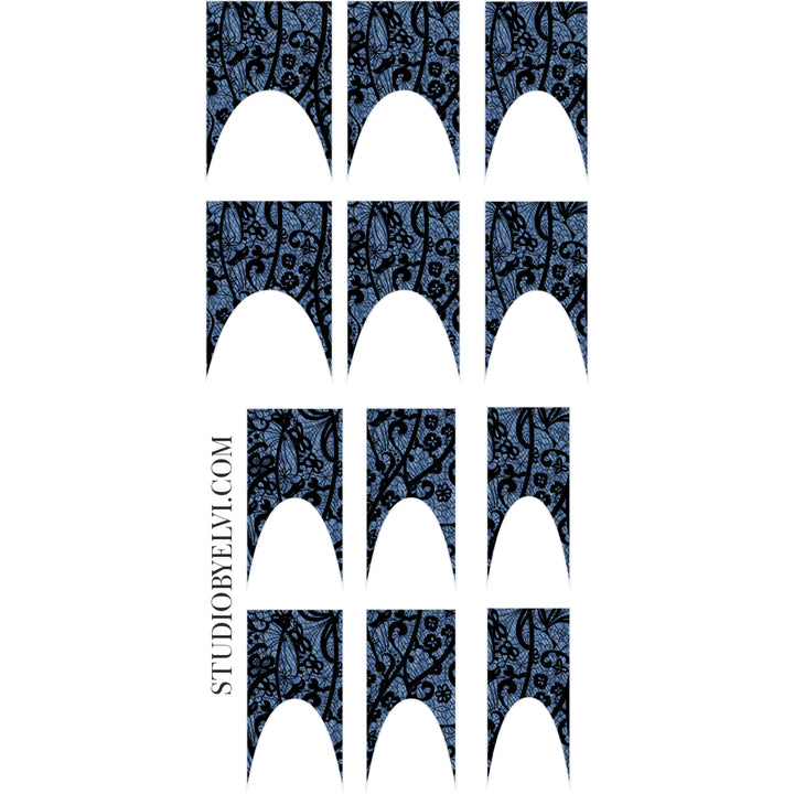 FRENCH 2| LACE ON DENIM| TRANSPARENT BACKGROUND