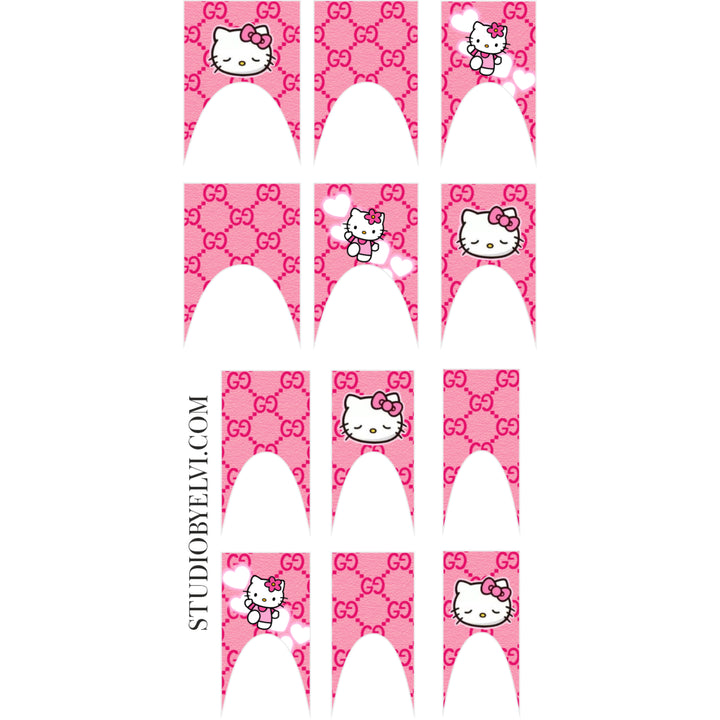 FRENCH 2| GG X KITTY PINK| TRANSPARENT BACKGROUND